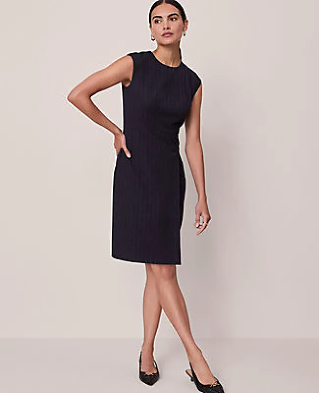 Ann Taylor Wrap Effect Sheath in Pinstripe sold by Ann Taylor
