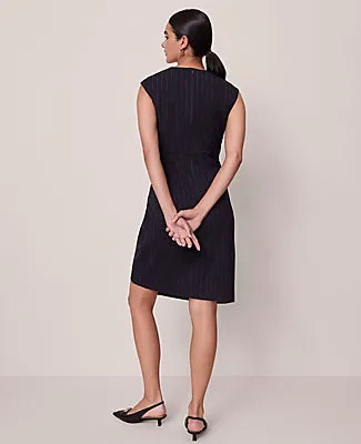 Ann Taylor Wrap Effect Sheath in Pinstripe sold by Ann Taylor product image thumbnail 2