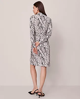 Ann Taylor Petite Snake Print Wrap Midi Dress sold by Ann Taylor product image thumbnail 2