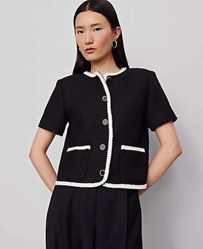Ann Taylor Tweed Trim Jacket sold by Ann Taylor