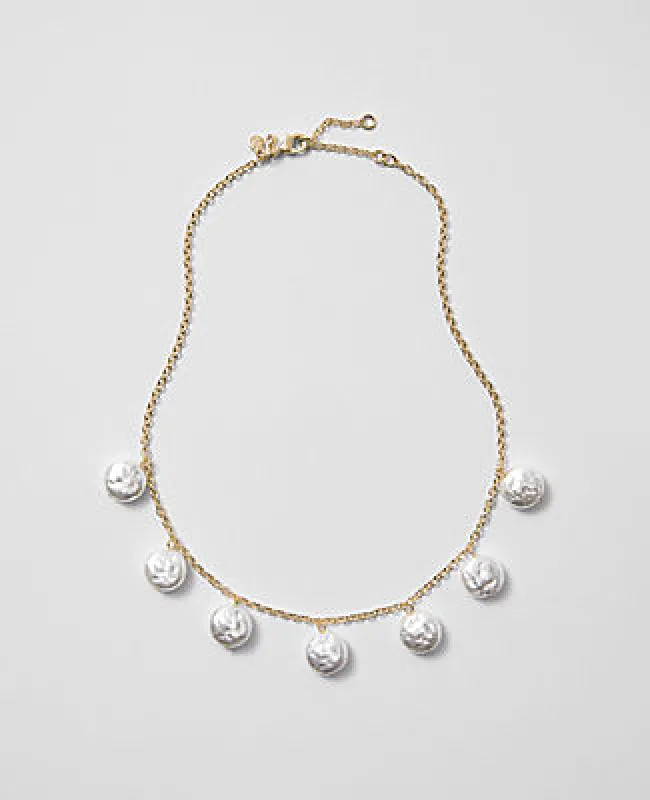 Ann Taylor Pearlized Statement Necklace sold by Ann Taylor