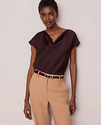 Ann Taylor Satin Cowl Neck Top sold by Ann Taylor product image thumbnail 3