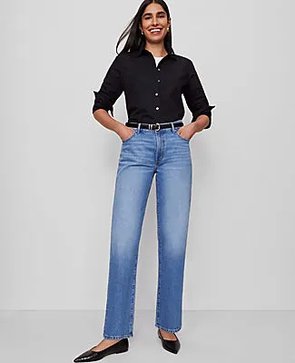 Ann Taylor The Petite Perfect Straight Jean sold by Ann Taylor product image thumbnail 5