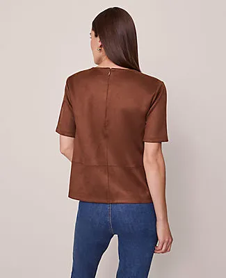 Ann Taylor Faux Suede Top sold by Ann Taylor product image thumbnail 2