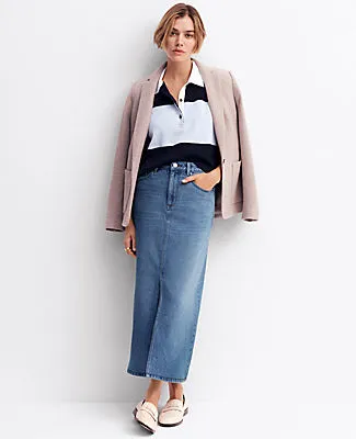 Ann Taylor Weekend Collection Denim Midi Skirt sold by Ann Taylor