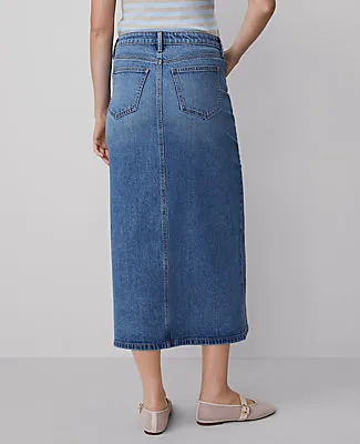 Ann Taylor Weekend Collection Denim Midi Skirt sold by Ann Taylor product image thumbnail 4