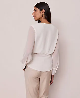Ann Taylor Petite Draped Wrap Blouse sold by Ann Taylor product image thumbnail 2