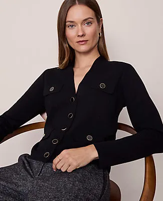 Ann Taylor Petite V-Neck Sweater Jacket sold by Ann Taylor