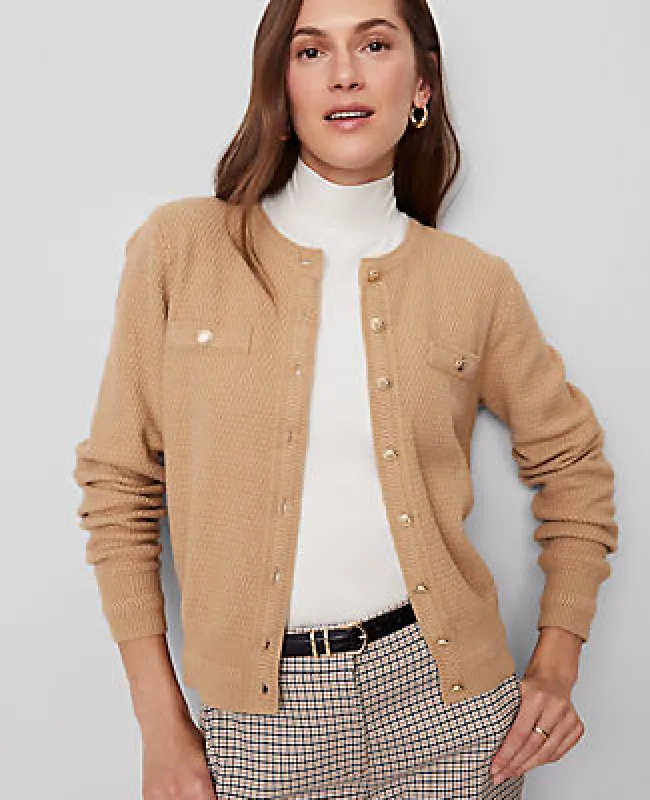 Ann Taylor Petite Textured Cardigan sold by Ann Taylor