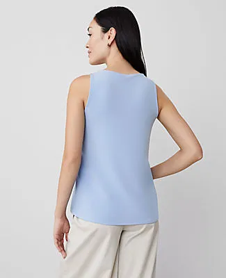 Ann Taylor Mixed Media V-Neck Shell Top sold by Ann Taylor product image thumbnail 2