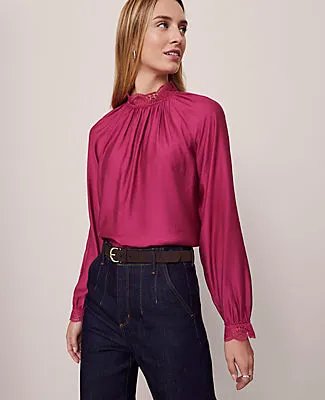 Ann Taylor Petite Lace Trim Blouse sold by Ann Taylor product image thumbnail 3
