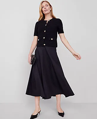 Ann Taylor Petite Poplin Gored Midi Skirt sold by Ann Taylor product image thumbnail 2