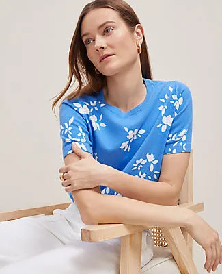 Ann Taylor Floral Sweater Tee sold by Ann Taylor