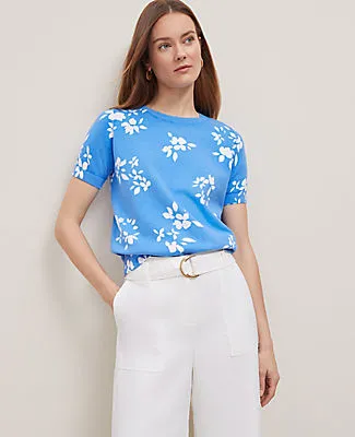 Ann Taylor Floral Sweater Tee sold by Ann Taylor product image thumbnail 3