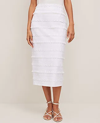 Ann Taylor Embroidered Column Midi Skirt sold by Ann Taylor product image thumbnail 3