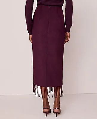 Ann Taylor Petite Fringe Midi Wrap Skirt sold by Ann Taylor product image thumbnail 4