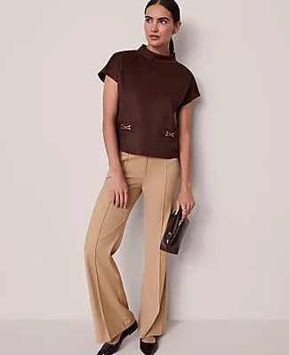 Ann Taylor Petite Faux Suede Horsebit Top sold by Ann Taylor product image thumbnail 3