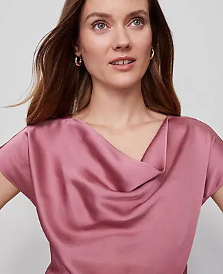 Ann Taylor Satin Cowl Neck Top sold by Ann Taylor product image thumbnail 4