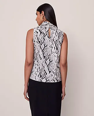 Ann Taylor Snake Print Cowl Neck Blouse sold by Ann Taylor product image thumbnail 2