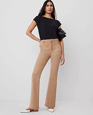 Ann Taylor The Petite Patch Pocket Flare Jean sold by Ann Taylor