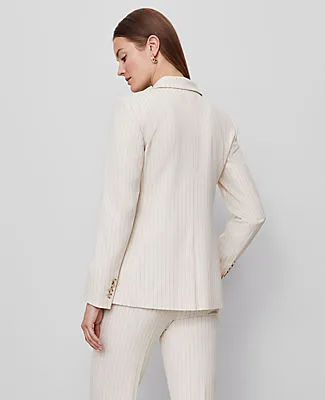 Ann Taylor The Greenwich Blazer in Pinstripe sold by Ann Taylor product image thumbnail 2