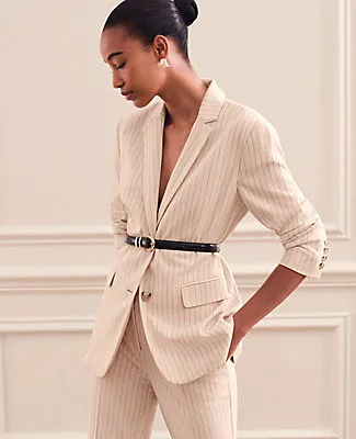 Ann Taylor The Greenwich Blazer in Pinstripe sold by Ann Taylor product image thumbnail 5