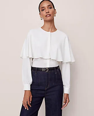 Ann Taylor Capelet Overlay Blouse sold by Ann Taylor