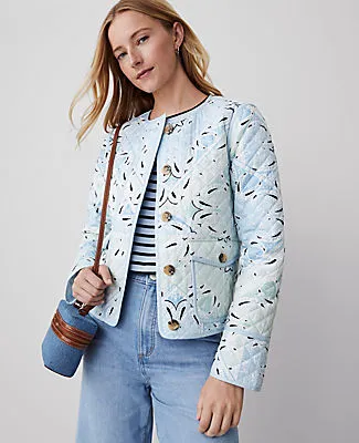 Ann Taylor Petite Weekend Collection Paisley Quilted Jacket sold by Ann Taylor product image thumbnail 3