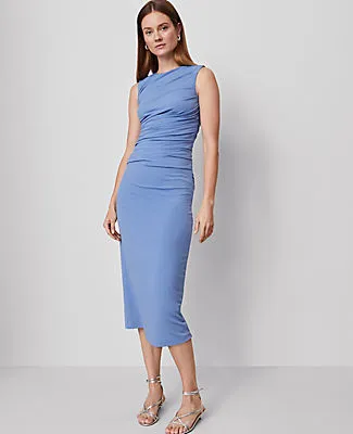 Ann Taylor Petite Knit Ruched Sheath Dress sold by Ann Taylor product image thumbnail 3