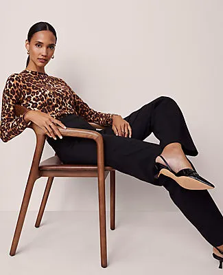 Ann Taylor Animal Print Essential Crew Neck Sweater sold by Ann Taylor product image thumbnail 3