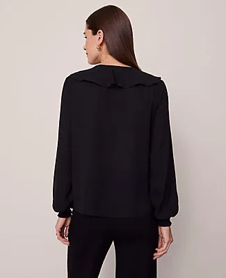 Ann Taylor Petite Tie Neck Ruffle Blouse sold by Ann Taylor product image thumbnail 2