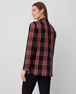 Ann Taylor Plaid Relaxed Double Breasted Blazer sold by Ann Taylor product image thumbnail 3