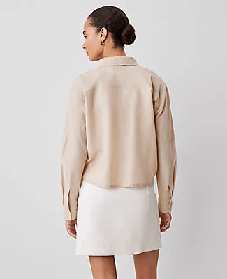 Ann Taylor Weekend Collection Drop Shoulder Shirt sold by Ann Taylor product image thumbnail 2