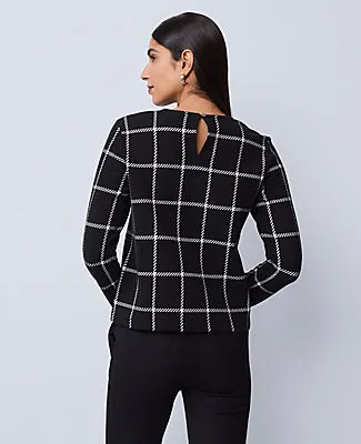 Ann Taylor Windowpane Knit Top sold by Ann Taylor product image thumbnail 2