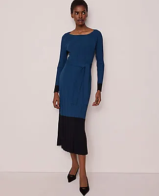 Ann Taylor Color Block Ribbed Sweater Dress sold by Ann Taylor product image thumbnail 2