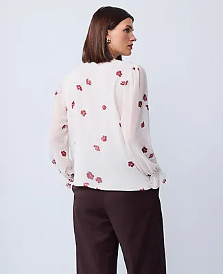 Ann Taylor Floral Ruffle Shirt sold by Ann Taylor product image thumbnail 2