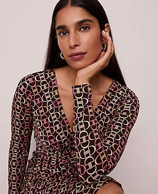 Ann Taylor Chain Link V-Neck Knit Dress sold by Ann Taylor product image thumbnail 3