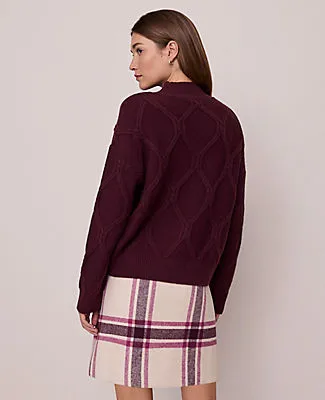 Ann Taylor Petite Weekend Collection Cable Sweater sold by Ann Taylor product image thumbnail 3
