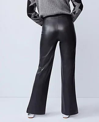 Ann Taylor The Straight Pant in Faux Leather sold by Ann Taylor product image thumbnail 3