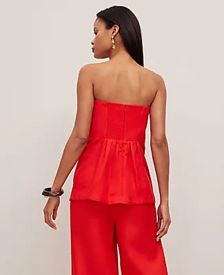 Ann Taylor Petite Strapless Linen Blend Tunic Top sold by Ann Taylor product image thumbnail 3