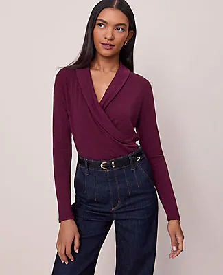 Ann Taylor Shawl Collar Wrap Top sold by Ann Taylor product image thumbnail 3