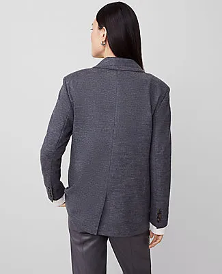 Ann Taylor The Relaxed Double Breasted Long Blazer in Twill sold by Ann Taylor product image thumbnail 3