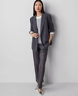 Ann Taylor The Relaxed Double Breasted Long Blazer in Twill sold by Ann Taylor product image thumbnail 4