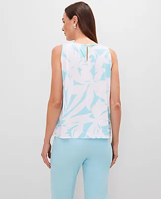 Ann Taylor Floral Mixed Media Gathered Top sold by Ann Taylor product image thumbnail 2