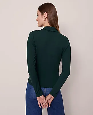 Ann Taylor Petite Shawl Collar Wrap Top sold by Ann Taylor product image thumbnail 2