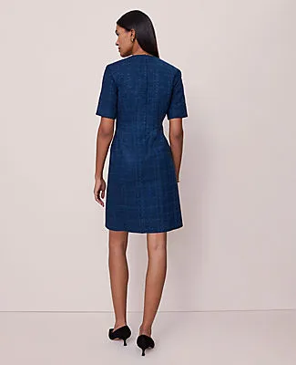Ann Taylor Tweed Crew Neck Shift Dress sold by Ann Taylor product image thumbnail 2