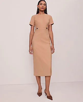 Ann Taylor Horsebit Midi Sheath Dress sold by Ann Taylor product image thumbnail 3