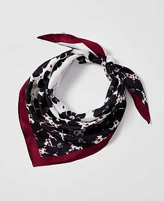 Ann Taylor Floral Triangle Silk Scarf sold by Ann Taylor
