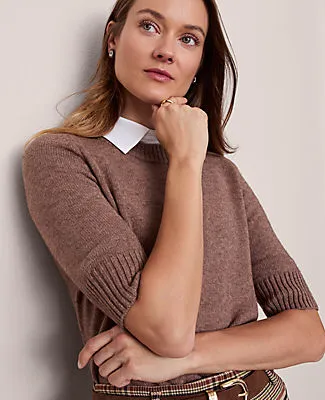 Ann Taylor Mix Media Sweater Tee sold by Ann Taylor product image thumbnail 4