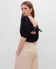 Ann Taylor Petite Linen Blend Knotted Tie Back Blouse sold by Ann Taylor